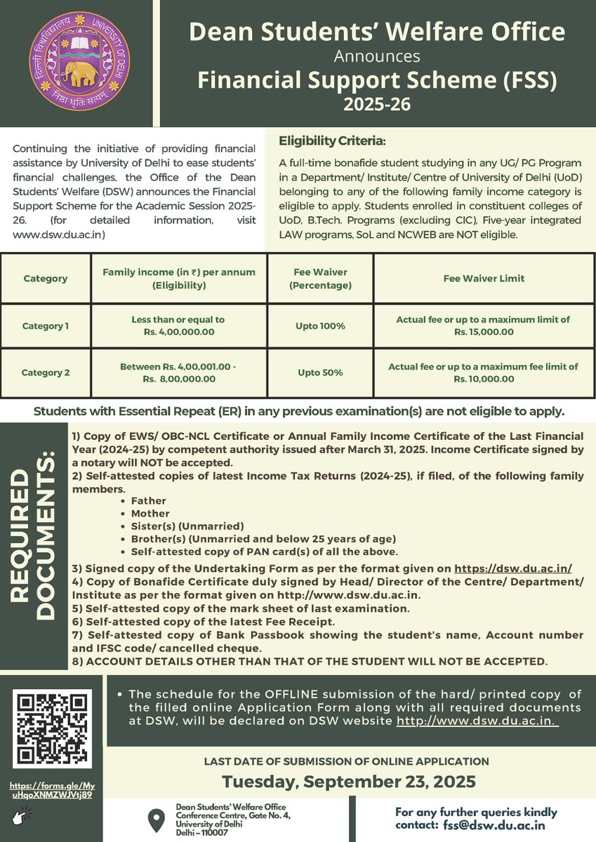 University of Delhi tweet media