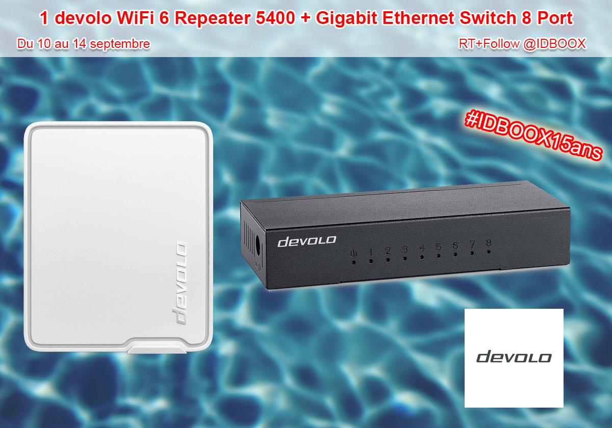 IziBook's tweet image. #NewsTech #devolo Jeu Concours 15 ans IDBOOX – 1 devolo WiFi 6 Repeater 5400 + Gigabit Ethernet Switch 8 Port: Les jeux concours se poursuivent pour fêter les 15 ans d’IDBOOX ! Cette fois-ci il y a des produits devolo à gagner ! En partenariat… dlvr.it/TMzt71 @IDBOOX