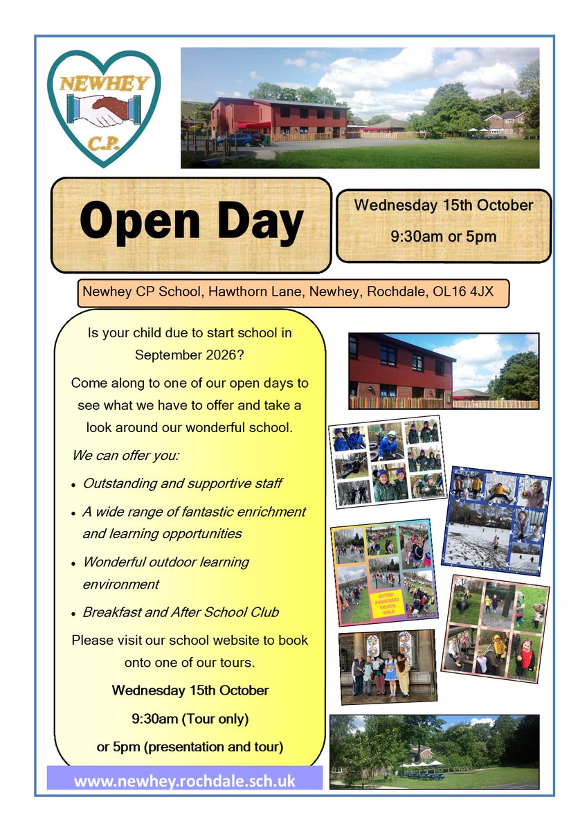 Please use the link to book onto one of our open day tours to come and see what our wonderful school has to offer: forms.office.com/e/EjwBLcSmjm