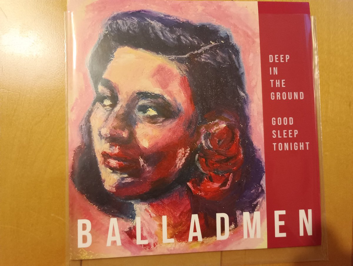 さて　先日のライブでトリを務めたBalladmenの7インチ（ライブ後購入）　一段落したのでやっと聴けた　ライブでもやってた2曲　余計な録音ギミックなしのストレートな音源　ガレージィでもありつつハードボイルド　かっこいいな