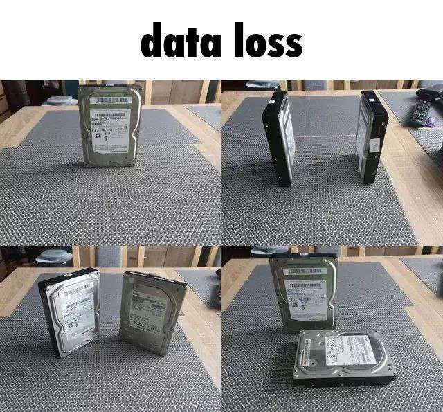 programmer_pic's tweet image. data loss