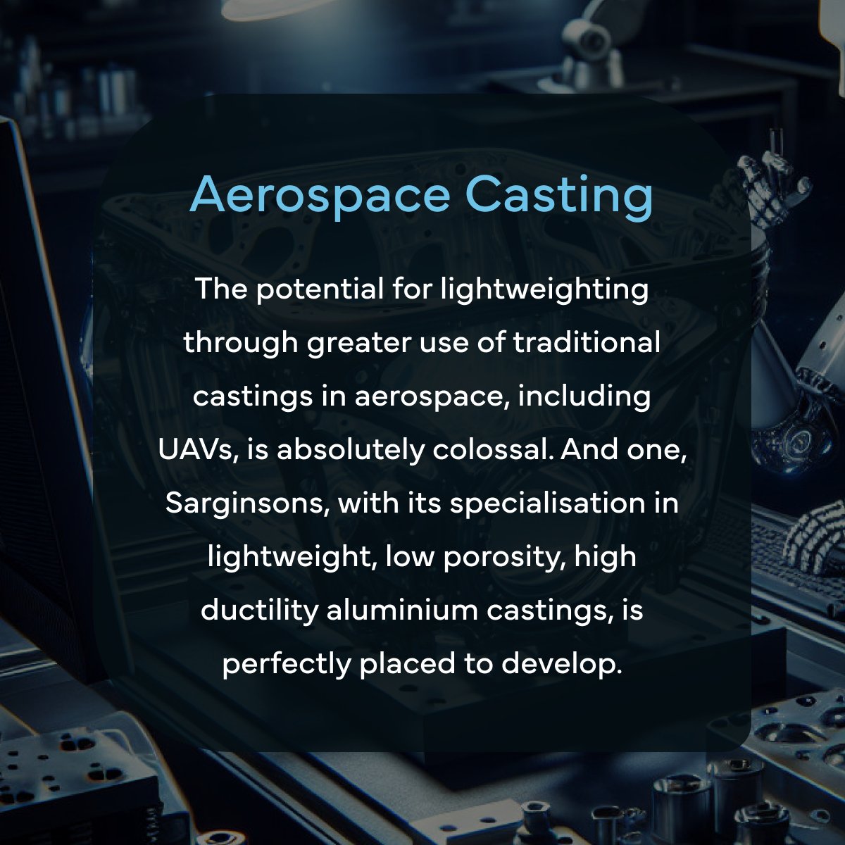 Aerospace is casting’s new frontier ✈️

Our ability to create accurate digital twin simulations, alongside our advanced techniques to eliminate oxide and iron contamination (even in recycled aluminium)  is unlocking a new era in structural, geometrically and complex castings for