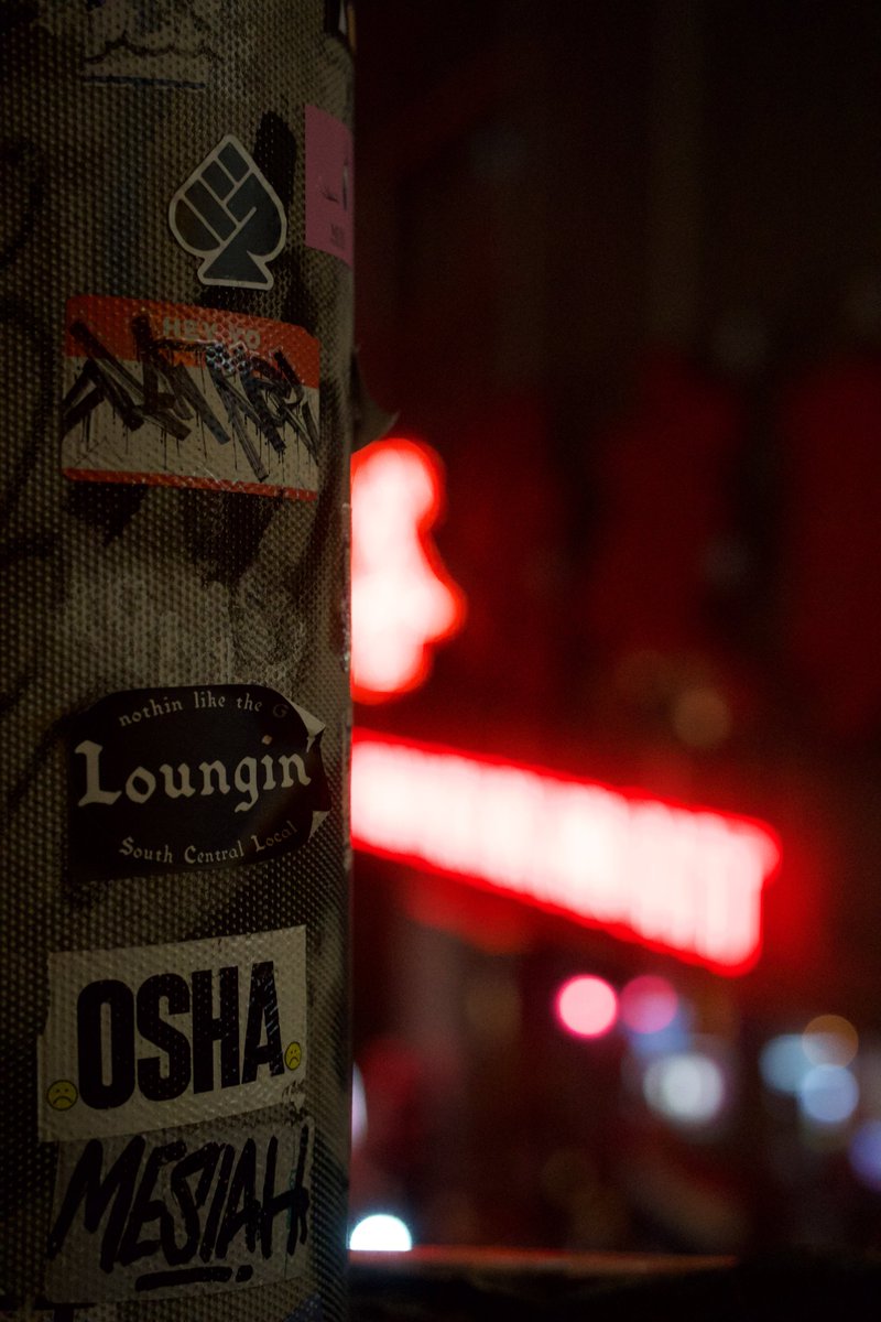 Stickers and blurred neon.

ILCE-7CM2
FE 50mm F1.4 ZA
50mm f/2.2 1/20s ISO12800
PolarPro PMVND

#streetphotography #photographylovers
#カメラ好きな人と繫がりたい 
#写真好きな人と繋がりたい