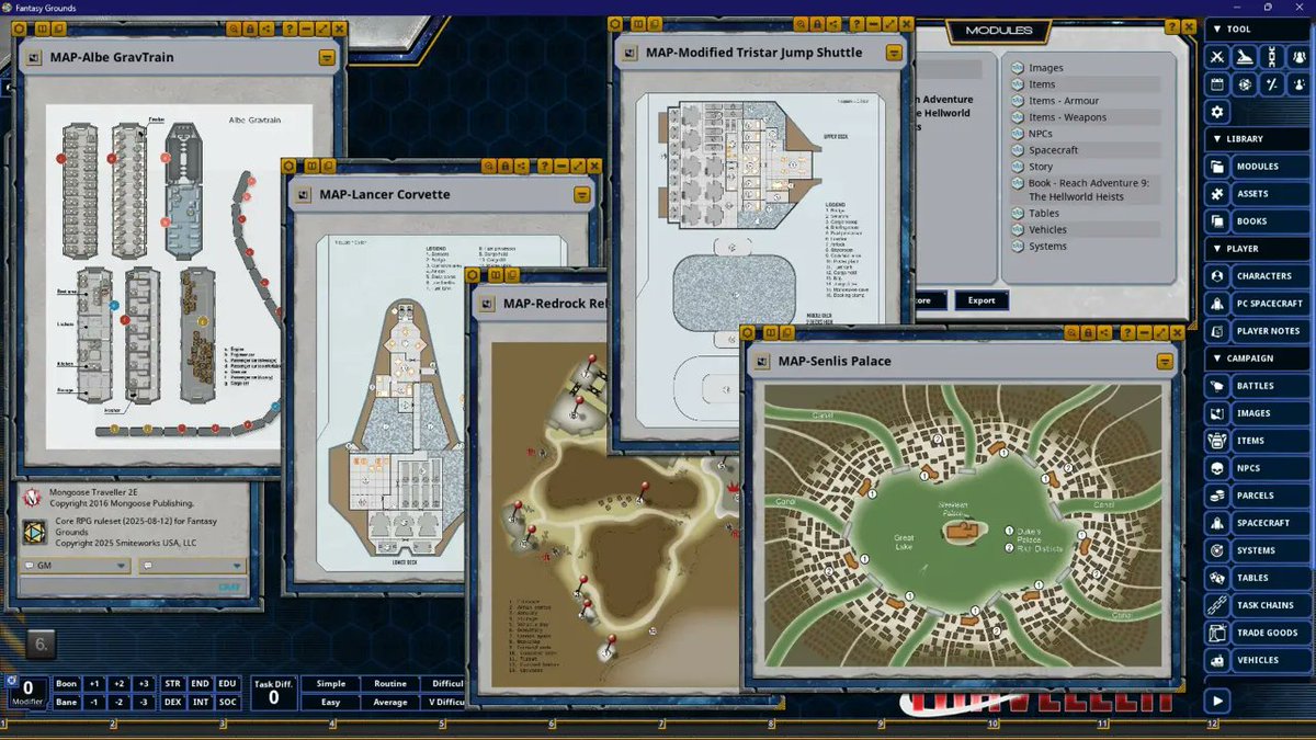 Go heisting in Traveller!

Reach Adventure 9: The Hellworld Heists is now available on Fantasy Grounds, letting you plan and conduct villainous raids with friends around the world.

fantasygrounds.com/store/product.…

#ttrpg #TravellerRPG