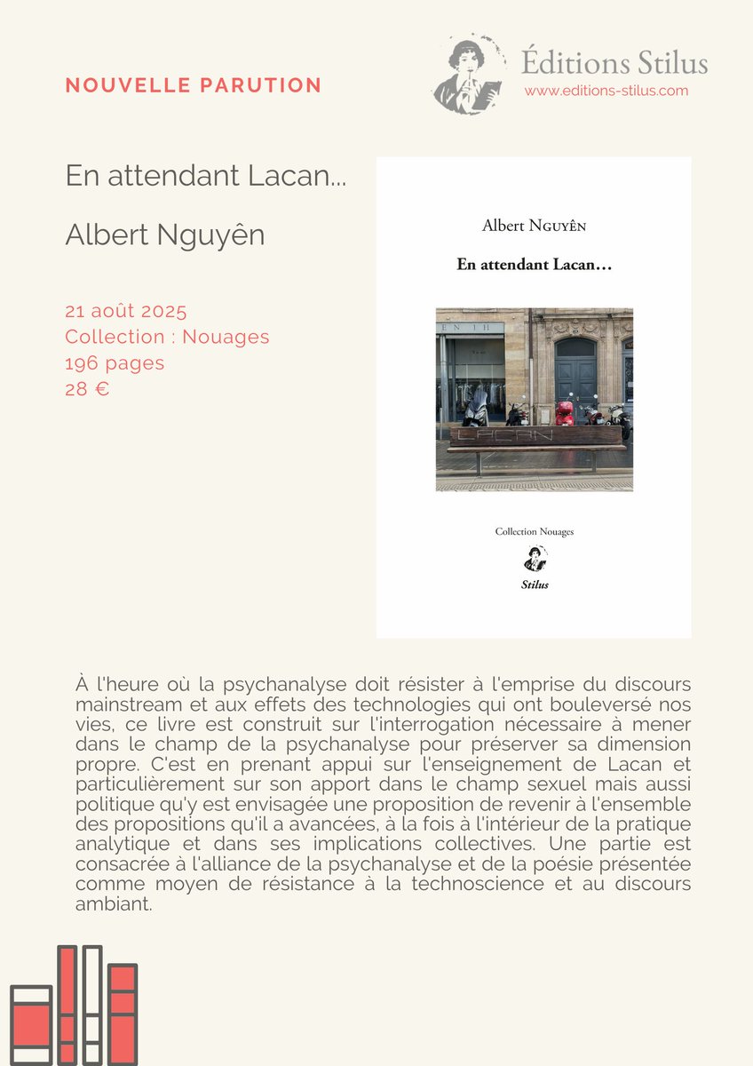 EditionsStilus's tweet photo. Nouvelle parution aux éditions Stilus !
https://t.co/Rz2tiwVLx1
#psychanalyse https://t.co/rI0GbrwlBg