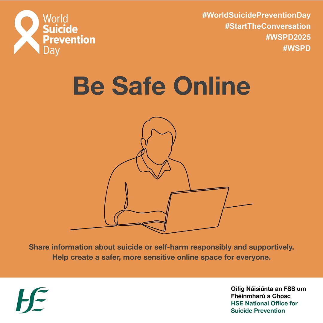 CyberSafeKids (@cybersafekidsie) on Twitter photo Today, we join people in Ireland and across the world in raising awareness for World Suicide Prevention Day (WSPD) 2025.
"Be Safe Online" is one of five key messages that the <a href="/NOSPIreland/">HSE National Office for Suicide Prevention (NOSP)</a> (NOSP) is sharing for World Suicide Prevention Day.
The internet can be a powerful place Today, we join people in Ireland and across the world in raising awareness for World Suicide Prevention Day (WSPD) 2025.
"Be Safe Online" is one of five key messages that the <a href="/NOSPIreland/">HSE National Office for Suicide Prevention (NOSP)</a> (NOSP) is sharing for World Suicide Prevention Day.
The internet can be a powerful place