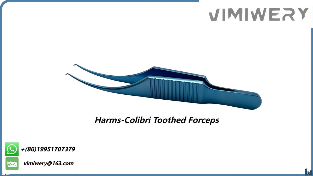 vimimery's tweet image. Harms-Colibri Toothed Forceps,
We offers professional #ophthalmic #surgical #instruments. 1*2 teeth (0.12mm or 0.3mm) with tying platforms, 75mm long. You can contact us for more details.
Email: vimiwery@163.com
ebay.com/usr/vimiwery

 #ophthalmology #tools
#surgerytools #eyes