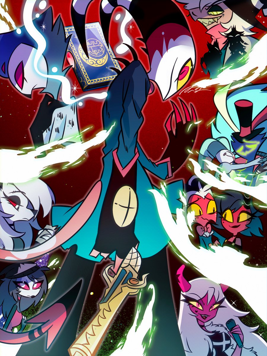 ヘルヴァボス配信おめでとう記念！
これからもよろしくね❤️‍🔥
#HelluvaBossFanart #HelluvaBoss