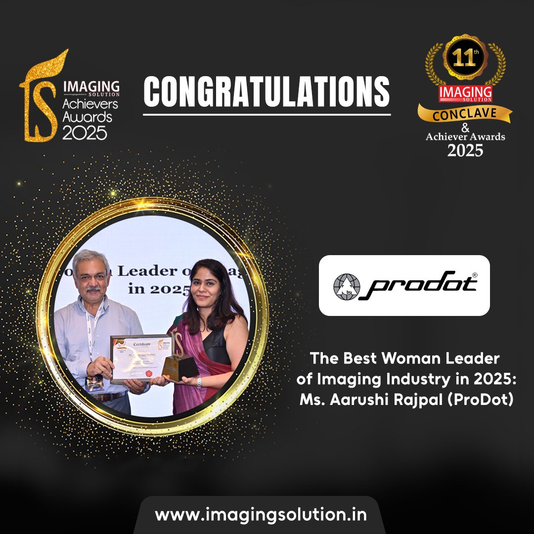 imagingmag's tweet image. Ms. Aarushi Rajpal (ProDot) Wins The Best Woman Leader of Imaging Industry in 2025!

Glimpse Link: photos.app.goo.gl/r5QbdszLv327cY…

@ProDotGroup #ProDotGroup @SwapanR56454932 @imagingmag #imagingsolution #imagingsolutionmagazine