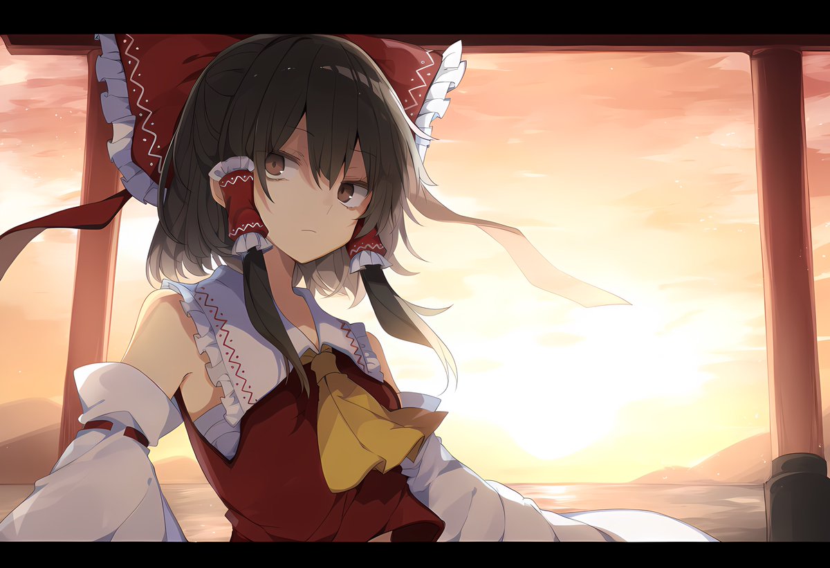 4Kやつ〜！
これがうちの霊夢さんのデフォルトです。
機嫌良くも悪くもないデフォの顔。
可愛いねとても可愛い。
#東方project #博麗霊夢