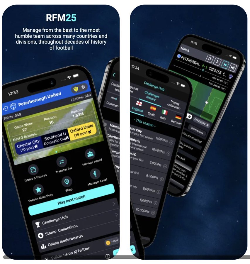 If you haven't already, download the RFM25 APP and let Retro Football Manager help you to revel in nostalgia! 
  
- Pick a season
- Pick a team
- And play!

It's FREE to download FREE to play here ▶️ rfm25.onelink.me/AFls/old25