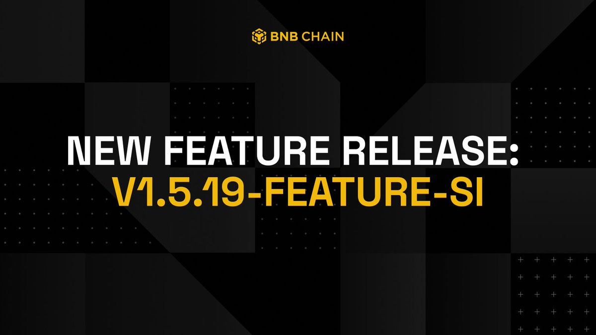 BNBChainDevs's tweet photo. New feature release: v1.5.19-feature-SI.

It implements BEP-610: Super-Instructions—replacing repetitive EVM bytecode sequences with single opcodes. Execution is faster, consensus remains unchanged.

Try it here 👇
https://t.co/8VYopc30hH https://t.co/gJwwfoy5Sb