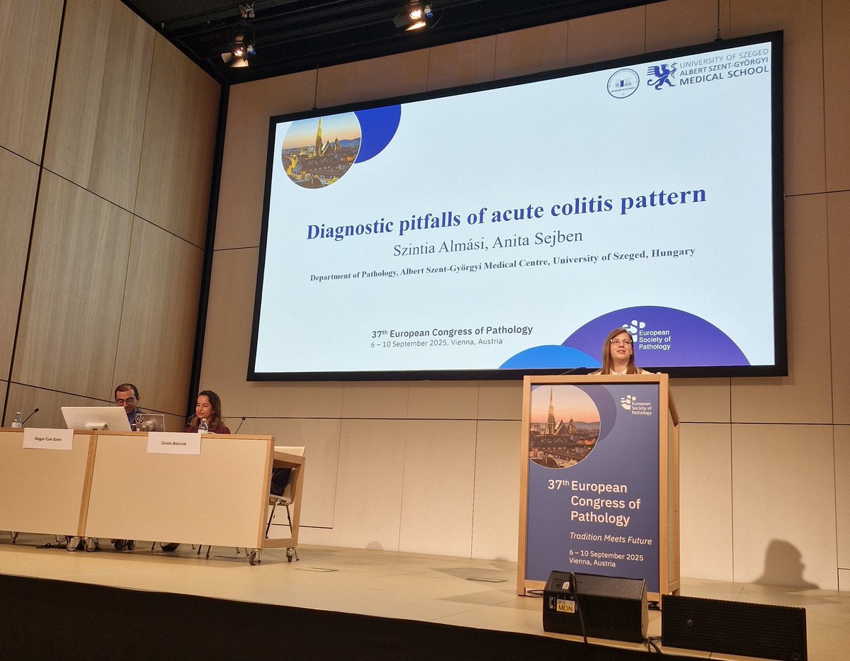 EspTrainee's tweet image. Round 2 👩🏻‍🏫👨🏼‍🏫 of our morning session, featuring interesting stories from the ovary by dr. Tristan Lerbs and diagnostic pitfally in acute colitis by @AlmasiSzintia 🔬💙 @ESP_Pathology #ESPtrainee #ESPalumni #ESPcongress