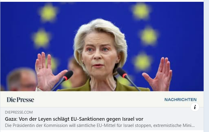 Das ist nicht meine #EU 
Meine EU würde Israel im Kampf gegen den Terror Unterstützen 
Meine EU würde #Katar sanktionieren, wegen der Terror Finanzierung 
Meine EU würde die Zahlung an die Terror Verseuchte UNWRA einstellen 
Meine EU würde die 10 Milliarden veruntreutes Geld der