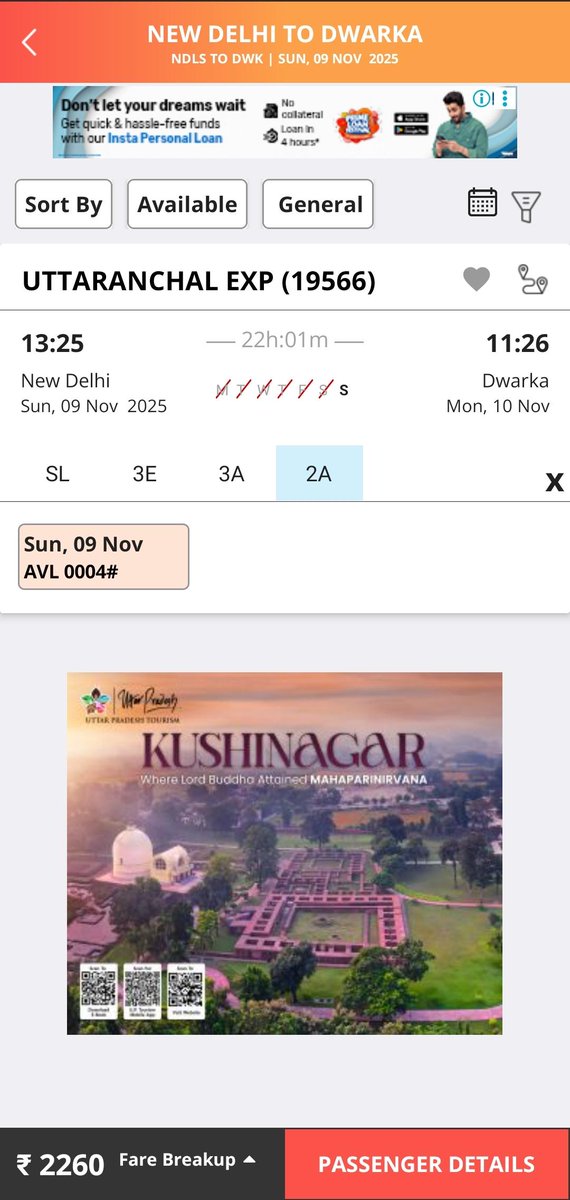 shubham_bm's tweet photo. @IRCTCofficial @RailMinIndia I was trying to book a ticket from NDLS to DWK for Nov 9, as the booking opens on Sept 10, 8AM. I can see its only showing 4 number of seats allowed to book in train 19566 for 2A class, which didn't take even 10 seconds to gets filled. https://t.co/2PYiCkANTv
