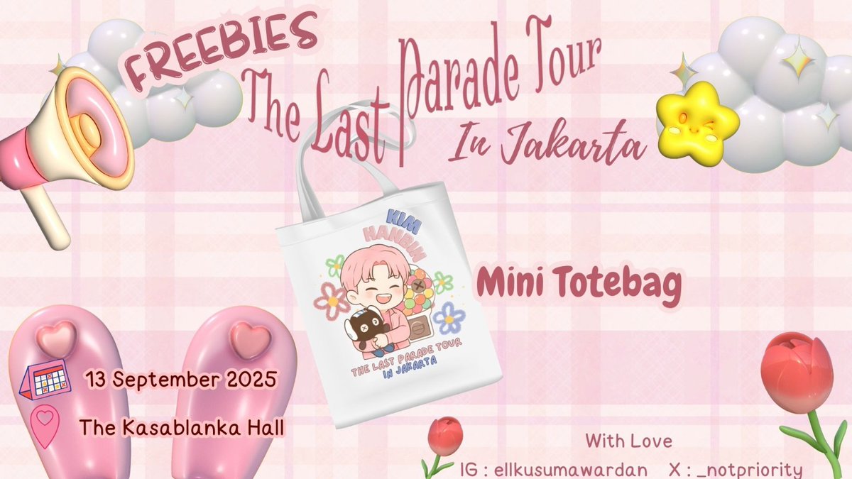 _notpriority's tweet image. 🎠THE LAST PARADE TOUR IN JAKARTA FREEBIES 🎠
by : @_notpriority 

📍13 Sept, The Kasablanka Hall Jakarta 
⏰TBA
‼️Limited Quantity 
😶‍🌫️Yang mau trade, boleh DM yaa~

See u at the venue ID's 🖤🖤🖤

#TheLastParadeTourinJakarta 
@shxx131bi131 @131online