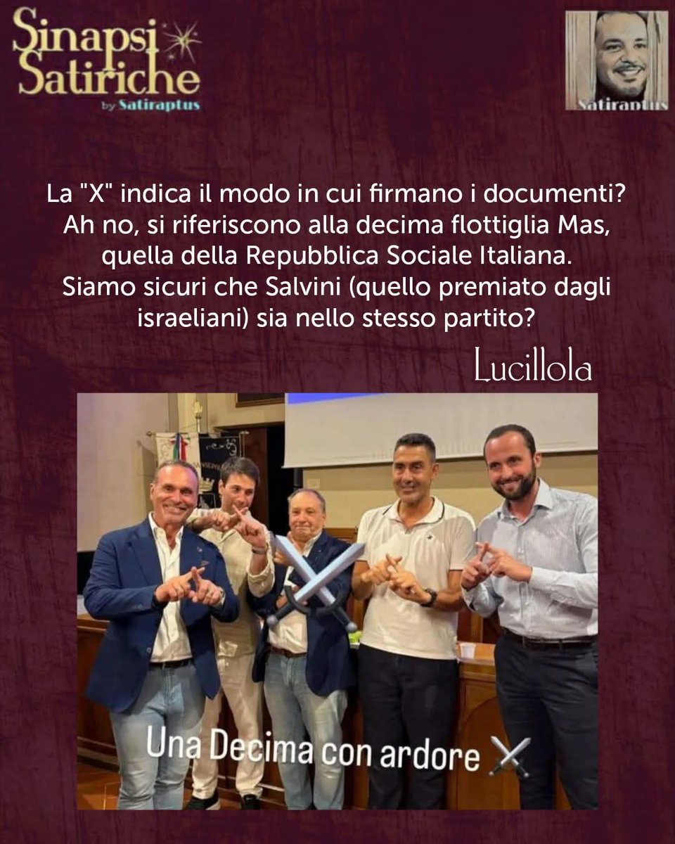 Satiraptus's tweet photo. #Vannacci #decimamas #Salvini #Lega
@lucillaMasini2 https://t.co/pi29b9IL05