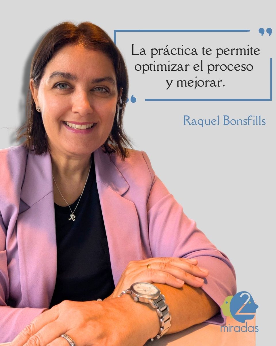 “La práctica te permite optimizar el proceso y mejorar”. Raquel Bonsfills
⠀⠀⠀
#2miradas #frases2miradas #equipo2miradas #RaquelBonsfills #personas #coaching #liderazgo #equipo #desarrollopersonal #desarrolloprofesional