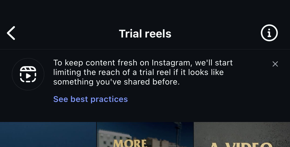 Posting the same Reel twice? Say goodbye to reach 🚫

No more copy-paste content. If it’s not fresh, it won’t fly.
For now only for TRIAL reels. 

Do you think this will also affect regular reels?