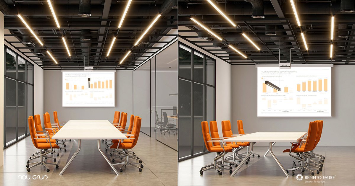 La rutina se transforma en inspiración con Urban Work de #beneitofaure .

Luz lineal, control inteligente y diseño minimalista para cada instante en la oficina.
👉 cutt.ly/arX8z8Cl

#LightingDesign #OfficeLighting #LEDLighting #Nougrup #iluminacióninterior