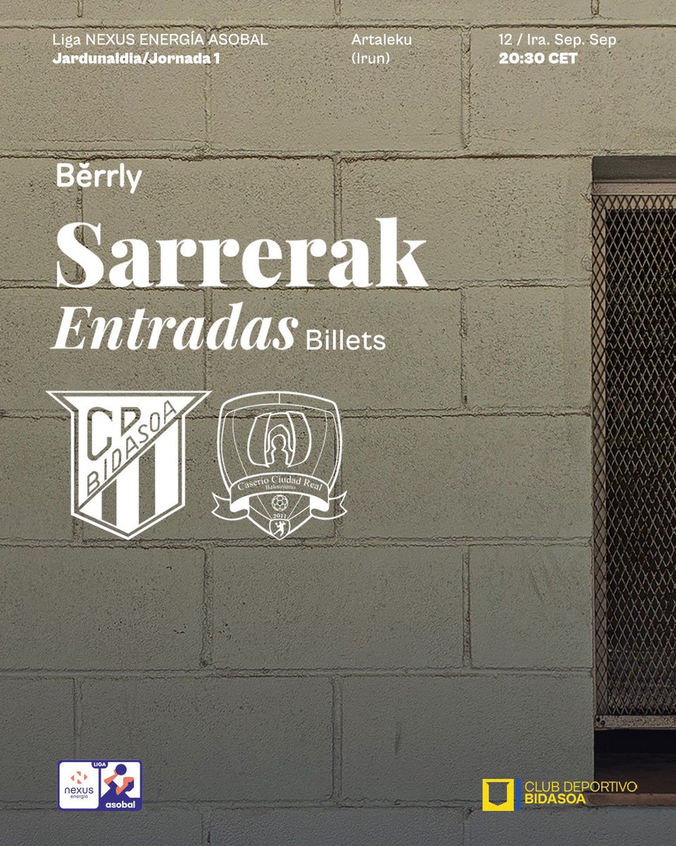 🙌 Semana de Liga NEXUS ENERGÍA <a href="/ASOBAL/">ASOBAL</a> …

😏 Y vosotros tan tranquilos

🎟️ Compra aquí tus entradas: p.berrly.com/cdbidasoa/even…

#AupaBidasoa💛 #BatzenGaituenKorrontea