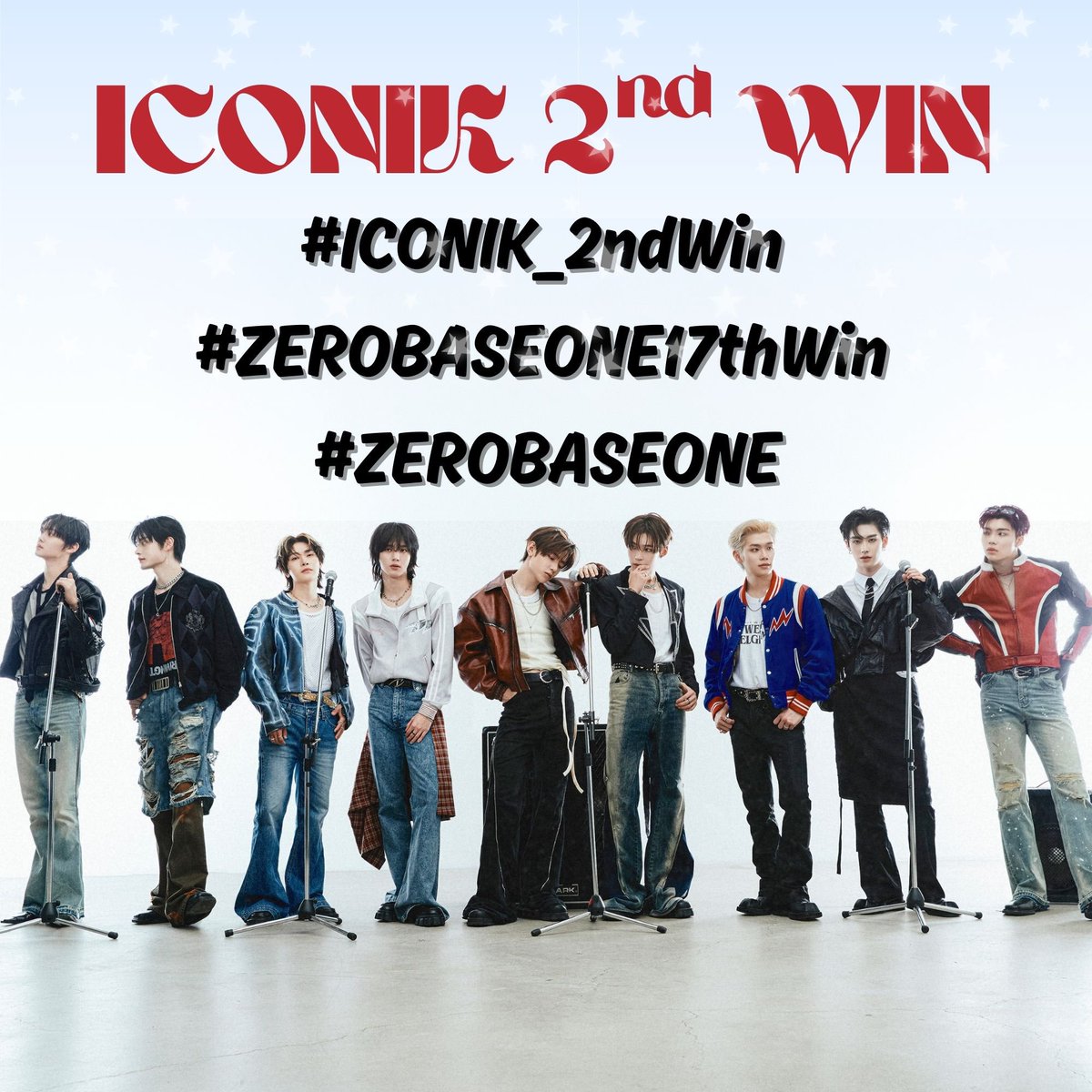 [🏆] Congratulations #ZEROBASEONE   for winning 1st Place with ‘ICONIK’ on ‘SHOW CHAMPION’ 🎉

Let’s celebrate and show our excitement by dropping the tags below! ⬇️

ICONIK 2ND WIN
#ICONIK_2ndWin 
#ZEROBASEONE17thWin 
#ZEROBASEONE