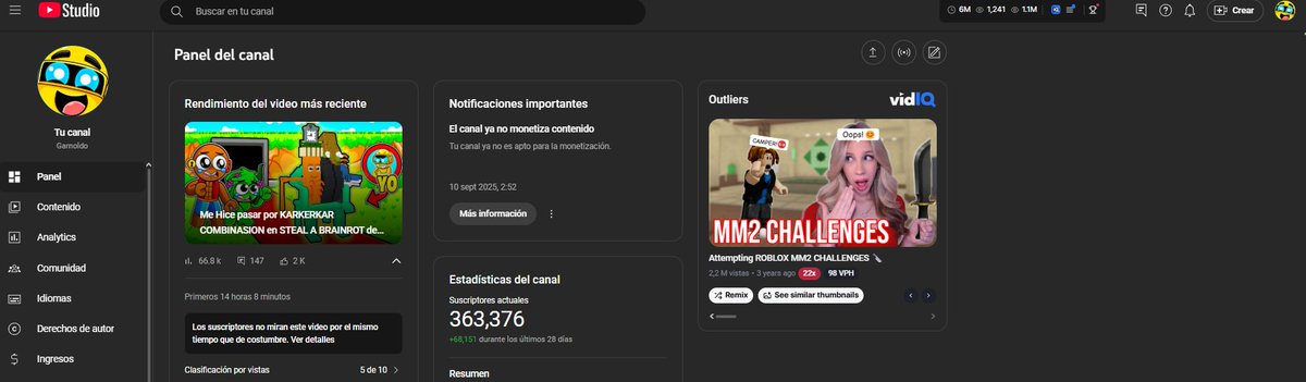 Necesito ayuda URGENTE, me quitaron la monetización por el motivo que es contenido "dañino que involucra menores", y mi canal no involucra nada de eso en mi infracción, solo subo contenido de roblox.
<a href="/YouTubeLATAM/">YouTube Latinoamérica</a> @TeamYoutube
<a href="/YTCreadores/">YouTube Creadores</a>
<a href="/YouTube/">YouTube</a>