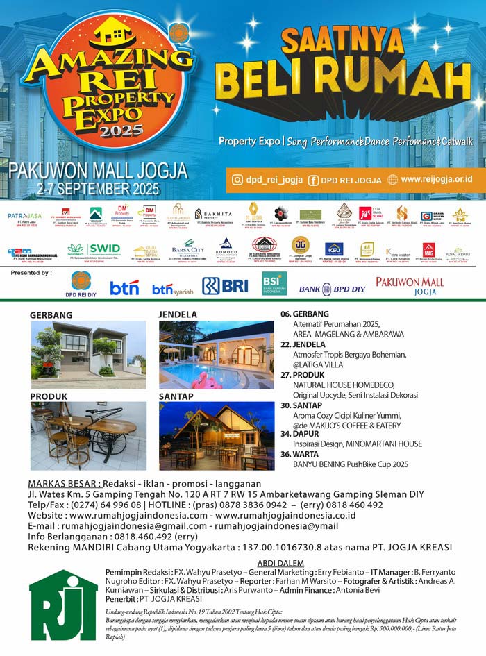 RJ_INDONESIA's tweet photo. Telah terbit majalah RUMAHJOGJA INDONESIA (RJI) edisi 160 | September 2025, info https://t.co/ZIKeQQeEKa
#property #jogja #klaten #semarang #purwokertoopenbo https://t.co/3fRbVv9bfM