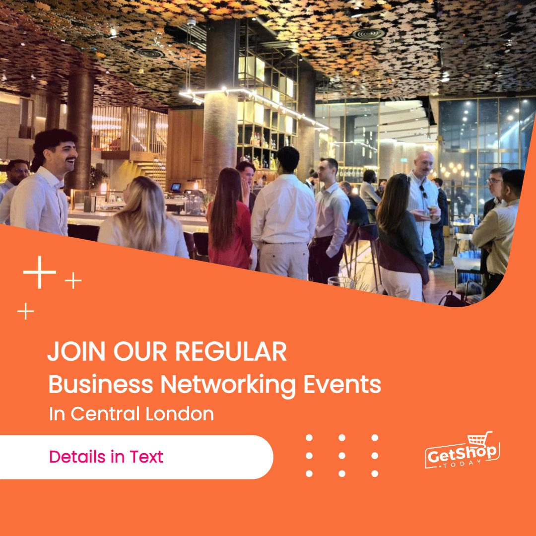 GetShopToday's tweet photo. Business Networking in London. Tuesdays and Thursdays (sometimes Wednesdays). Meet business owners and professionals, exchange expertise, and build reliable business connections. 👉 https://t.co/0XoRPWYt1V
#LondonEvents #BusinessGrowth https://t.co/oOaVhrzBwb