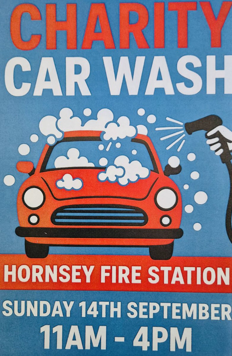 Connecting with our community in Haringey hasn’t finished following our recent open day;

We are hosting a charity car wash at Hornsey Fire Station, this Sunday!

Bring your cars down for a clean + donate to a great cause, as we raise funds for the FireFighters Charity.

🚙🧽🪣💦