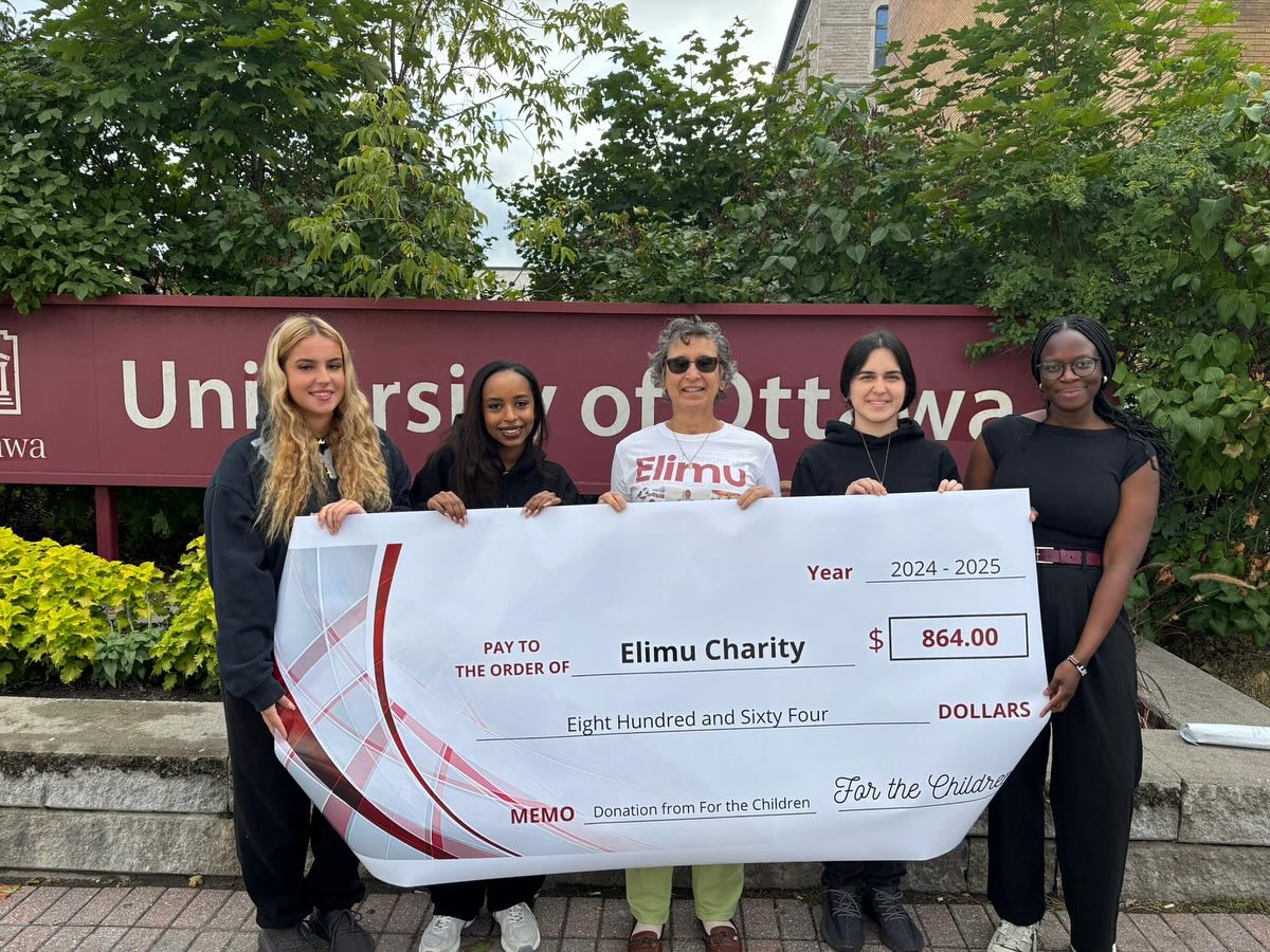 elimu_projects's tweet image. Our founder Nina Chung met up with Kayla and Kathleen current co-chairs The University of Ottawa's FOR THE CHILDREN club to receive donation of the funds they raised during the 2024-25 school year. This funds towards Elimu's projects, helps keep kids in school in Kenya.
