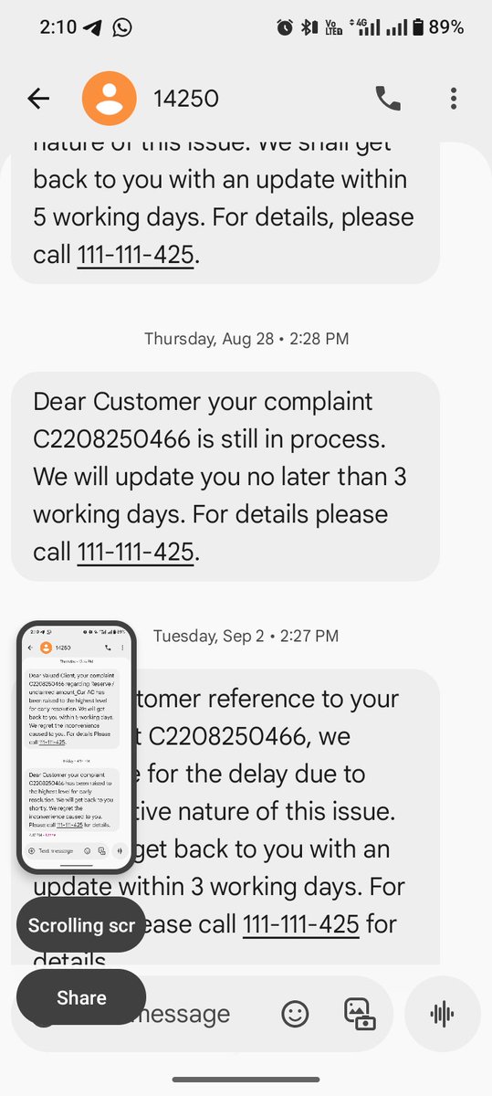 Muhamma10753186's tweet photo. My account has been blocked for 1.5+ months by HBL without any resolution despite clearance already sent by Sadapay. Endless delays, no response, no accountability. Is this how you treat customers? @HBLCare
@HBLPak
#HBLIssues #CustomerRights @StateBank_Pak https://t.co/F63oQj6Yqv