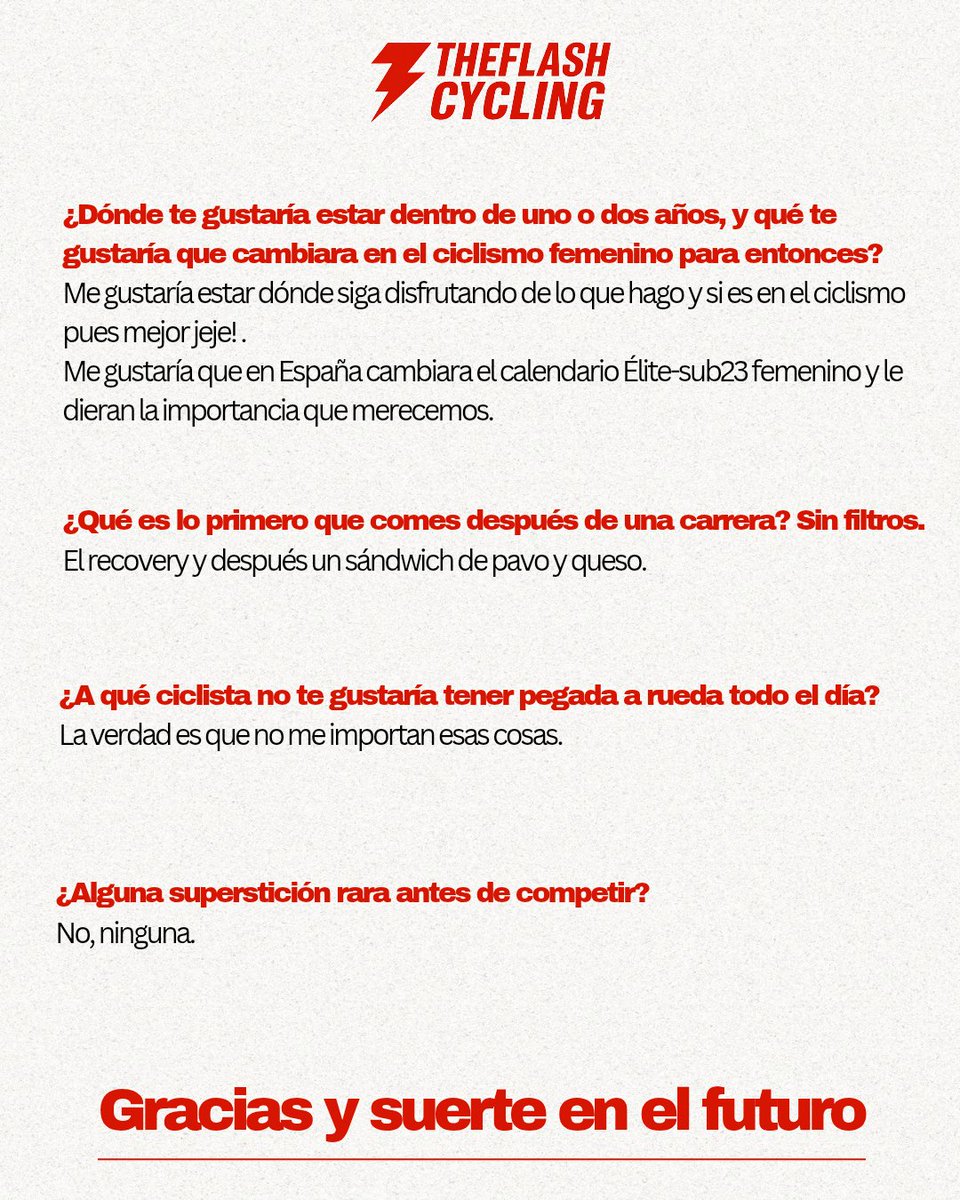 TheFlashCycling's tweet image. 🔴 PREGUNTAMOS A… Aroa Gorostiza 🔴

Tras 5 años de parón, ha vuelto al pelotón con ilusión y un gran nivel 👏
En 8 preguntas nos cuenta:
⚡ Cómo vive su regreso
⚡ Sus metas en esta nueva etapa
⚡ Una curiosidad personal

¿Hasta dónde llegará en esta segunda oportunidad? 🚀