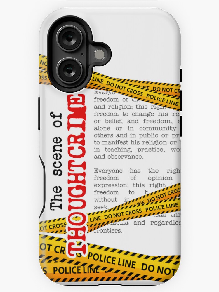 PDyaczenko's tweet image. Admire the "Scene of Thoughtcrime – Dystopian Free Speech Warning iPhone Tough Case," a sturdy guardian for your device, ideal for those who believe freedom deserves a bit of armor—how charmingly defiant! Shield your iPhone from tyranny at redbubble.com/i/iphone-case/…. #Dystopia