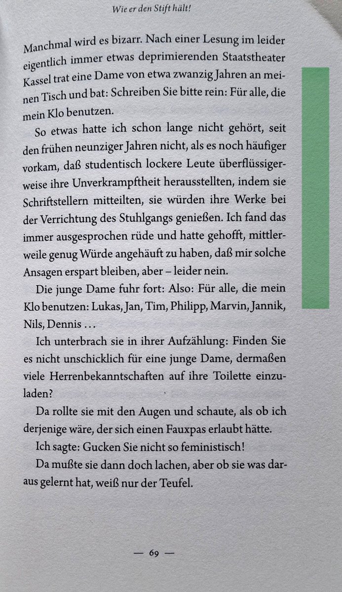 Der Schriftsteller Max #Goldt hat so sein Erfahrungen mit den Lesegewohnheiten seines Publikums. Das Zitat entstammt dem aktuellen Büchlein "Aber" <a href="/dtv_verlag/">dtv Verlag</a> <a href="/titanic/">TITANIC</a> <a href="/literatur/">literatur</a>