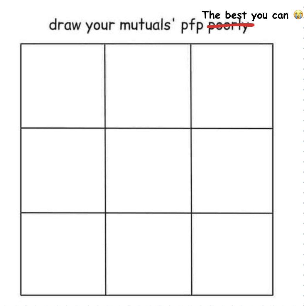 I only need 9 so pls dont flop pls dont flop 🙏 (stolen. Reply to get drawn)