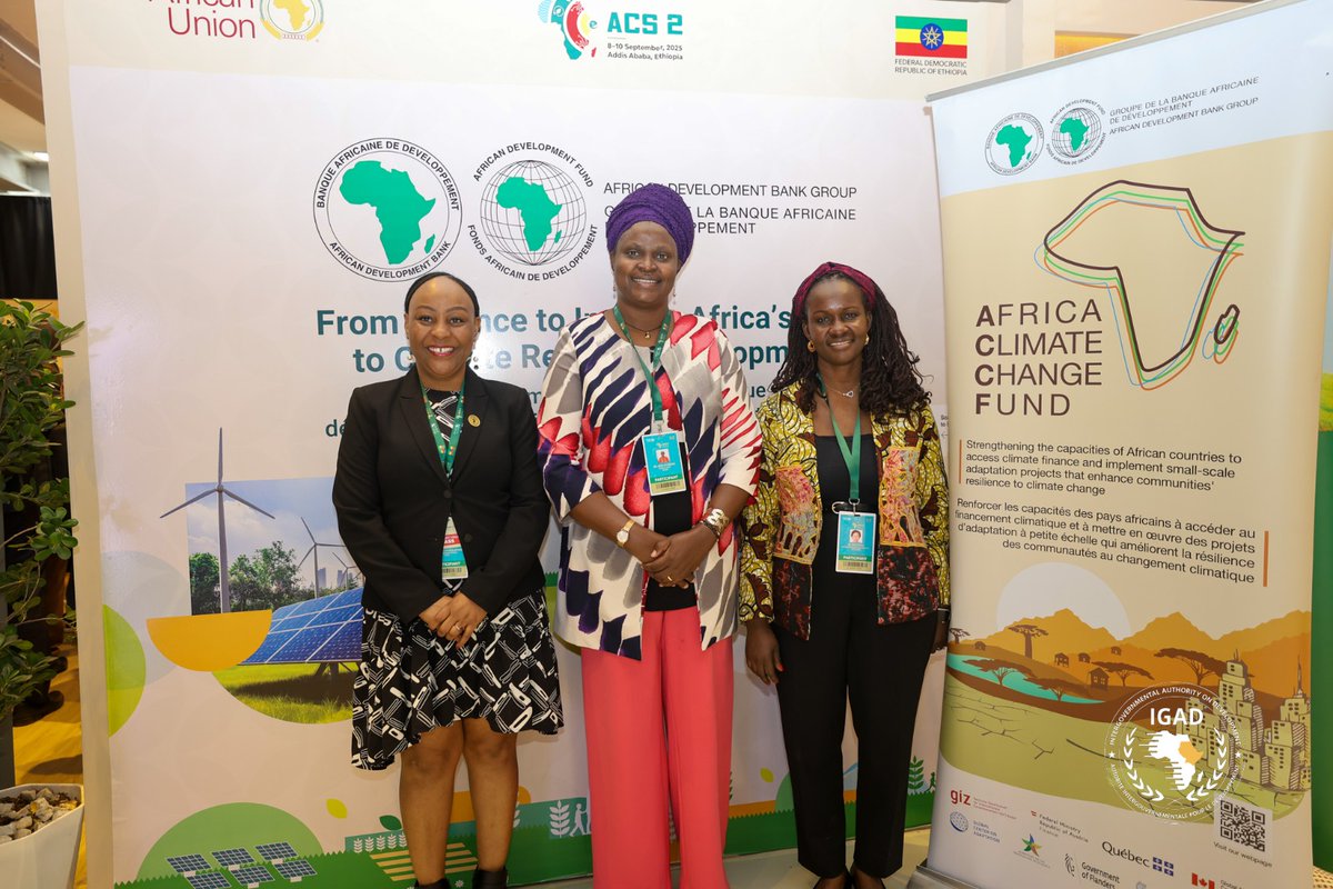 BigirwaJoselyn's tweet image. Pleased to meet Ms. Rita Effah,#AfDB Africa Climate Change Fund Coordinator, at the @ACS2ET, held a bilateral meeting on the progress of the IGAD Land and Climate Adaptation project supported by the #ACCF, also  showcased at the ACCF side event. vimeo.com/1081486911?p=1s