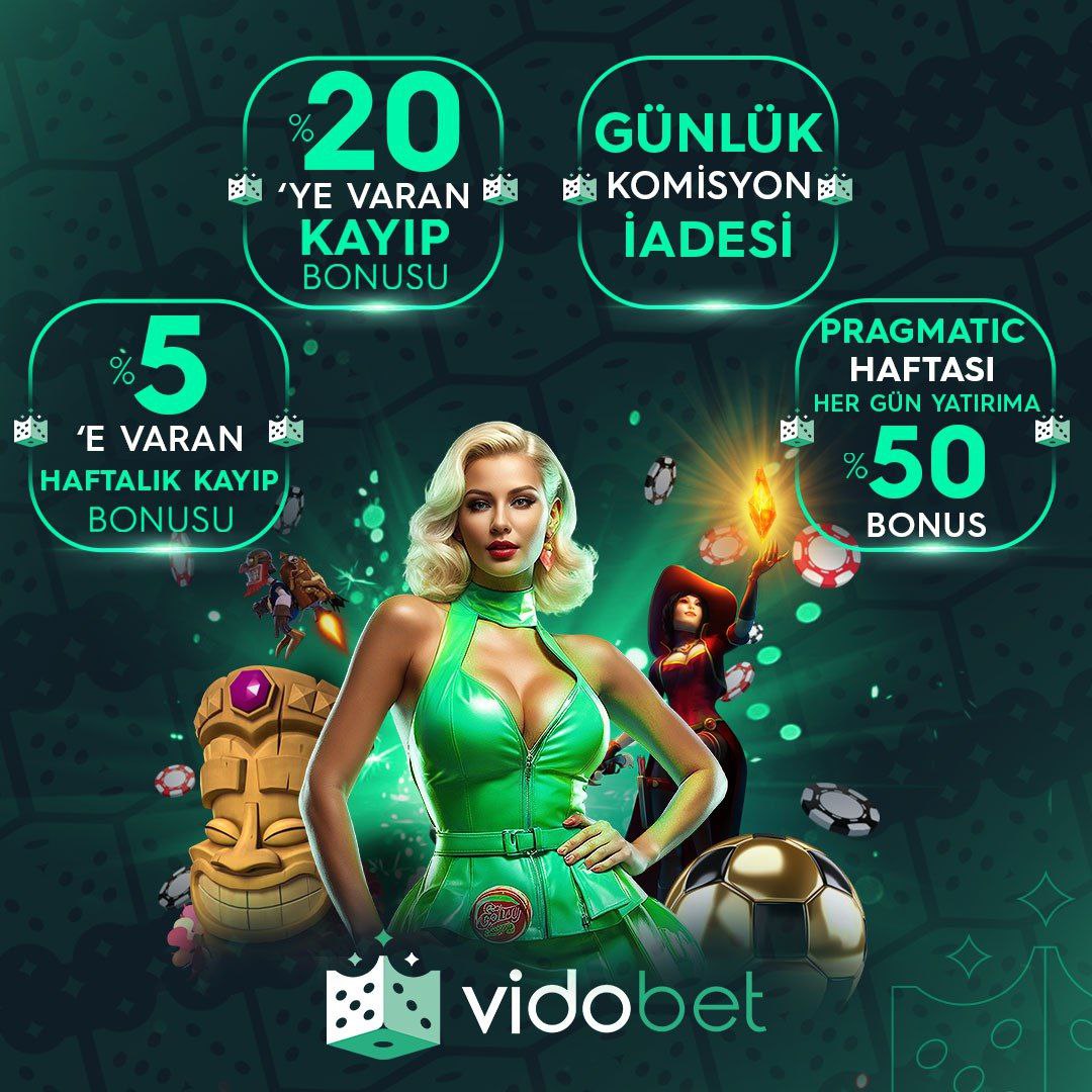 💰 BONUS DÜNYASI 

💵 Vidobet ile Bonus Dünyasında Kazancınıza Kazanç Katın

💰 %20'YE VARAN KAYIP BONUS
💰 GÜNLÜK KOMİSYON İADESİ
💰 %5'E VARAN HAFTALIK KAYIP BONUS
💰 %50 HERGÜN YATIRIMA EK BONUS

✅ #Vidobet! HERZAMAN "DAHA" FAZLASI 

📱 Telegram (t.me/vidososyal)