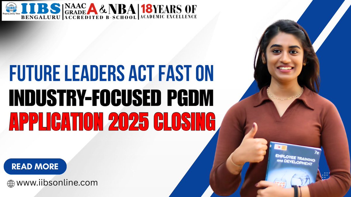iibsonline's tweet image. Future Leaders Act Fast on Industry-Focused PGDM Application 2025 Closing

Read More: iibsonline.com/article-detail…

#PGDM2025 #IIBSBangalore #FutureLeaders #ManagementEducation #IndustryReady #GlobalExposure #DualSpecialization #CareerReady #AdmissionsClosingSoon #NextGenManagers