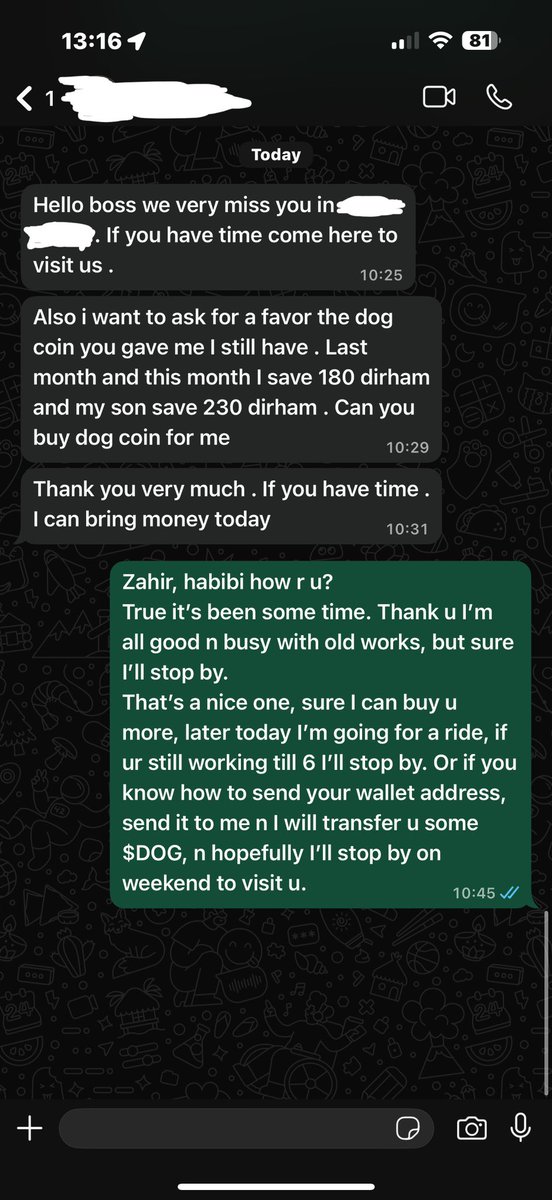 You want $DOG conviction?

This man is a hard working father, saved 49$ and his son 63$ in a matter of two mo, just to buy more $DOG
I payed salaries in $DOG for over a year, n these people not only hodled their $DOG , but also saved to buy more.

His salary is 408$ per month n