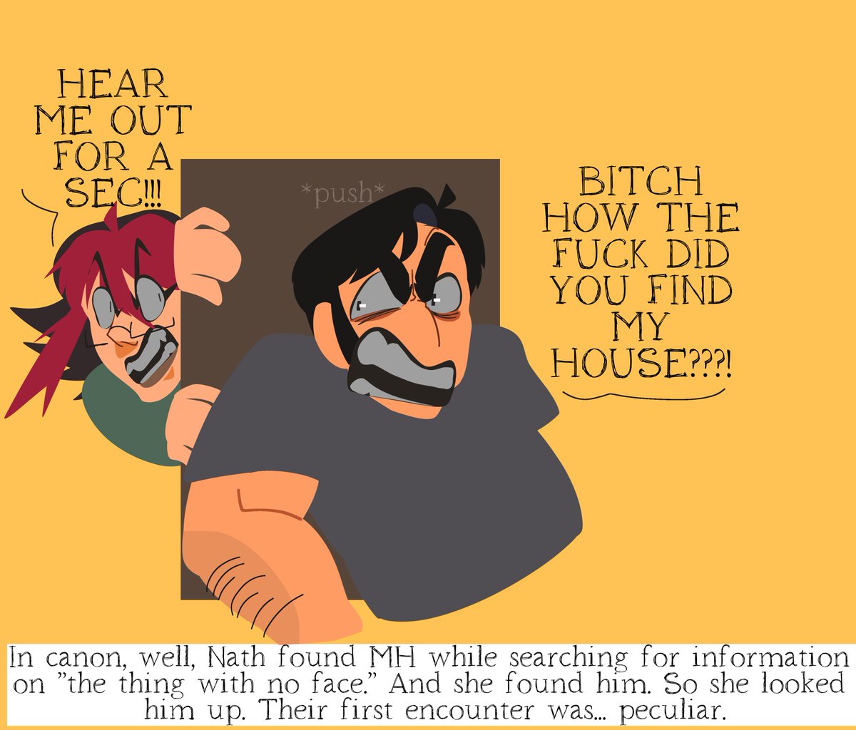 Lore Drop: Nath sought out Tim because she and her friend Alex (yes, Alex, but she's not Kralie. She's a girl) were infected with the Operator disease when they went to document Rosswood.

#marblehornets #yumeshipping #timwright #canonlore