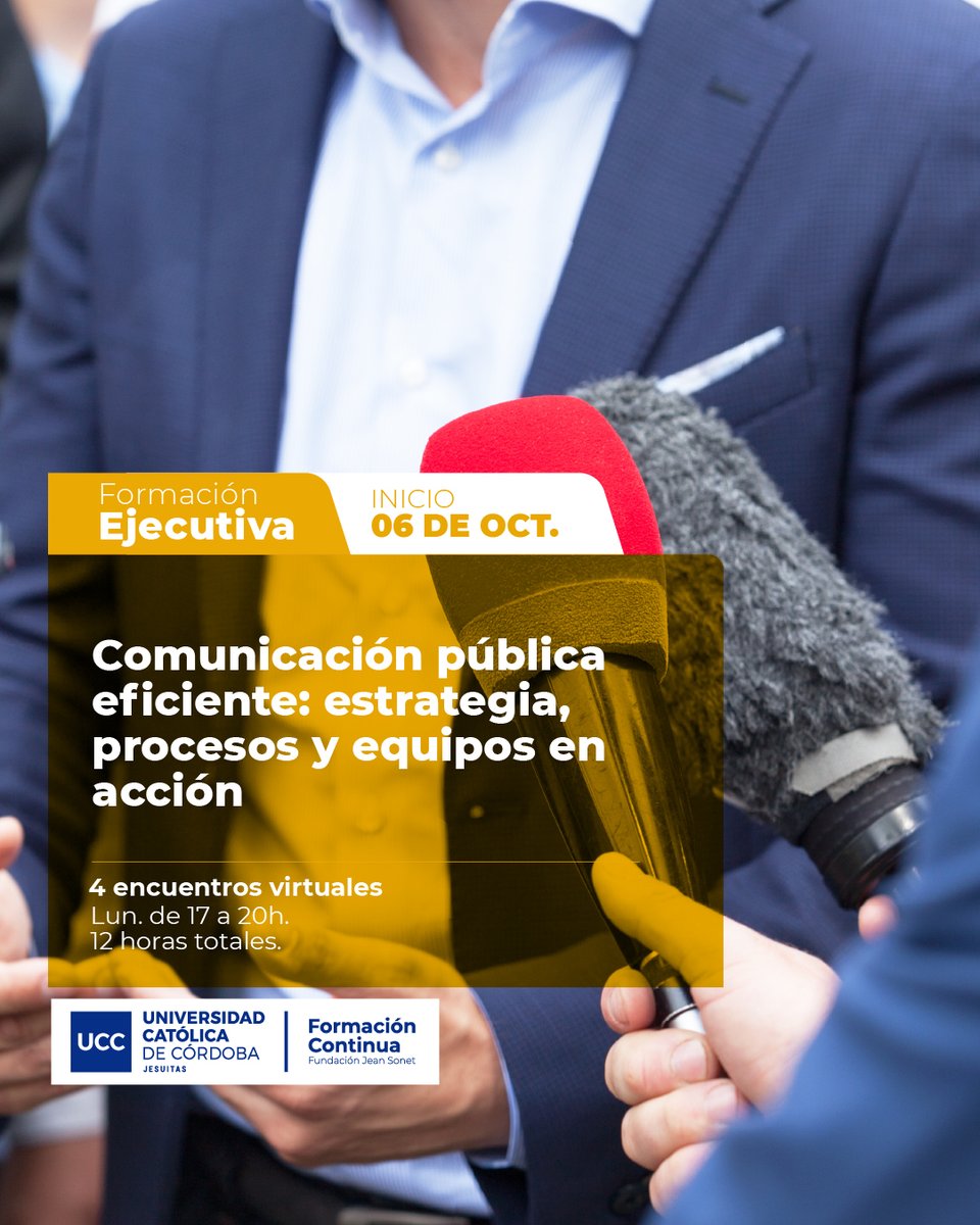 ✴️ 𝙍𝙚𝙥𝙧𝙤𝙜𝙧𝙖𝙢𝙖𝙘𝙞ó𝙣 ✴️ del curso 𝗖𝗼𝗺𝘂𝗻𝗶𝗰𝗮𝗰𝗶ó𝗻 𝗽ú𝗯𝗹𝗶𝗰𝗮 𝗲𝗳𝗶𝗰𝗶𝗲𝗻𝘁𝗲: 𝗲𝘀𝘁𝗿𝗮𝘁𝗲𝗴𝗶𝗮, 𝗽𝗿𝗼𝗰𝗲𝘀𝗼𝘀 𝘆 𝗲𝗾𝘂𝗶𝗽𝗼𝘀 𝗲𝗻 𝗮𝗰𝗰𝗶ó𝗻
📅 Lunes 6, 13, 20 y 27 de octubre de 17 a 20 h |
+ info: bit.ly/4fAFK3h