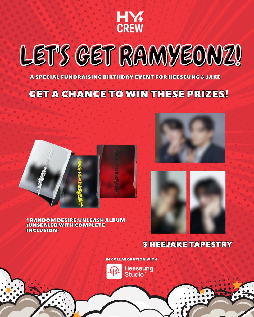 hycrewph's tweet photo. PH ENGENES! 🧡

Register now for “Let’s Get Ramyeonz!” and get a chance to win these exciting prizes!  

📆 October 25, 2pm to 6pm
📍K:ITA CAFE, Mandaluyong 

₱450 (Includes Food &amp; Drink + Fan-made Merch)

‼️SWIPE AND SCAN THE QR CODE NOW TO REGISTER‼️ https://t.co/Ik5hn1BarT