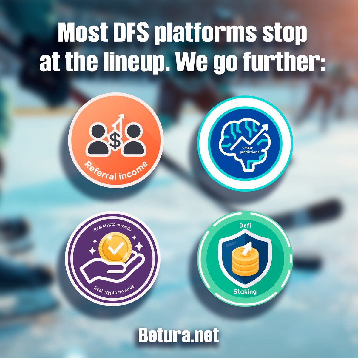 beturaplatform's tweet photo. Most DFS platforms stop at the lineup.

We go further:
✅ Smart predictions
✅ Real crypto rewards
✅ DeFi staking
✅ Referral income

This isn’t fantasy. It’s Betura.
🔗 https://t.co/sEHkezI1Du https://t.co/wa8IVlq3xO