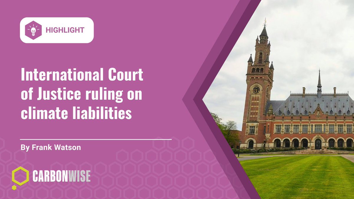 Big news... climate inaction may now be considered illegal.

Read more or let us know your thoughts in the comments below. 

carbonwise.co/nations-can-be… 

#CarbonLaw #ClimateJustice #ClimateAction #Carbonwise