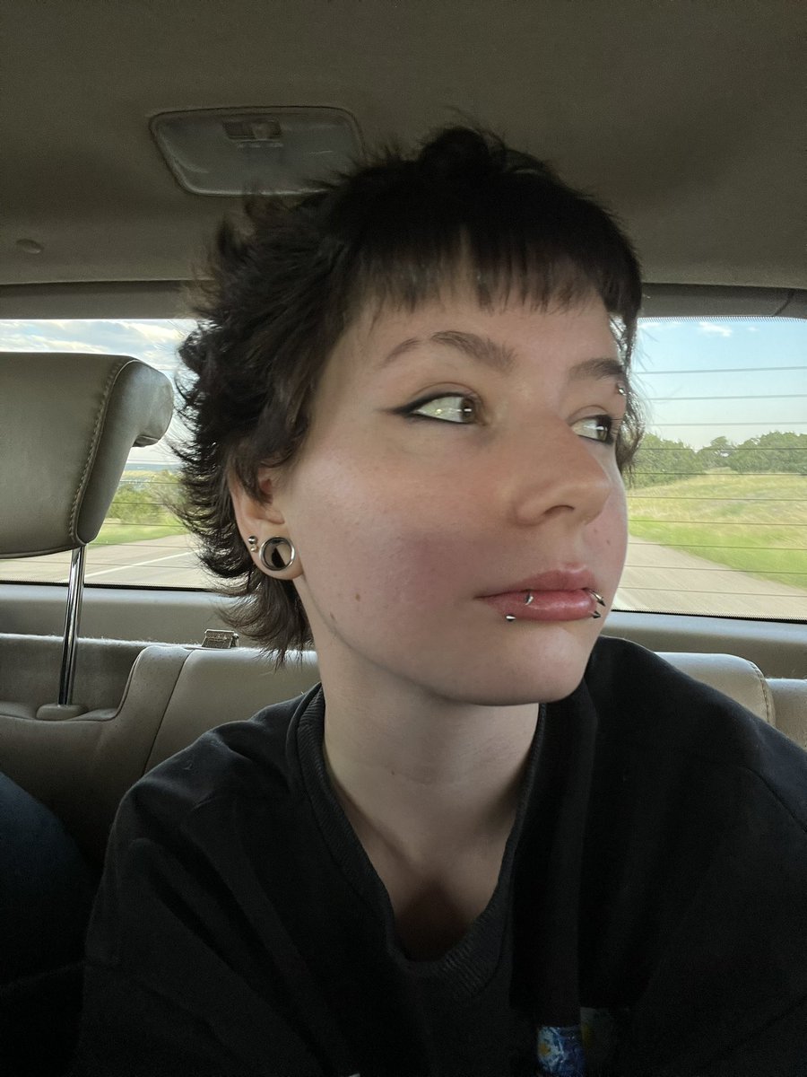 avoidmoosey's tweet image. avoidmoosey twitter update: the glass on my pc tower shattered 💔 but i have a short mullet thing now and a cat!