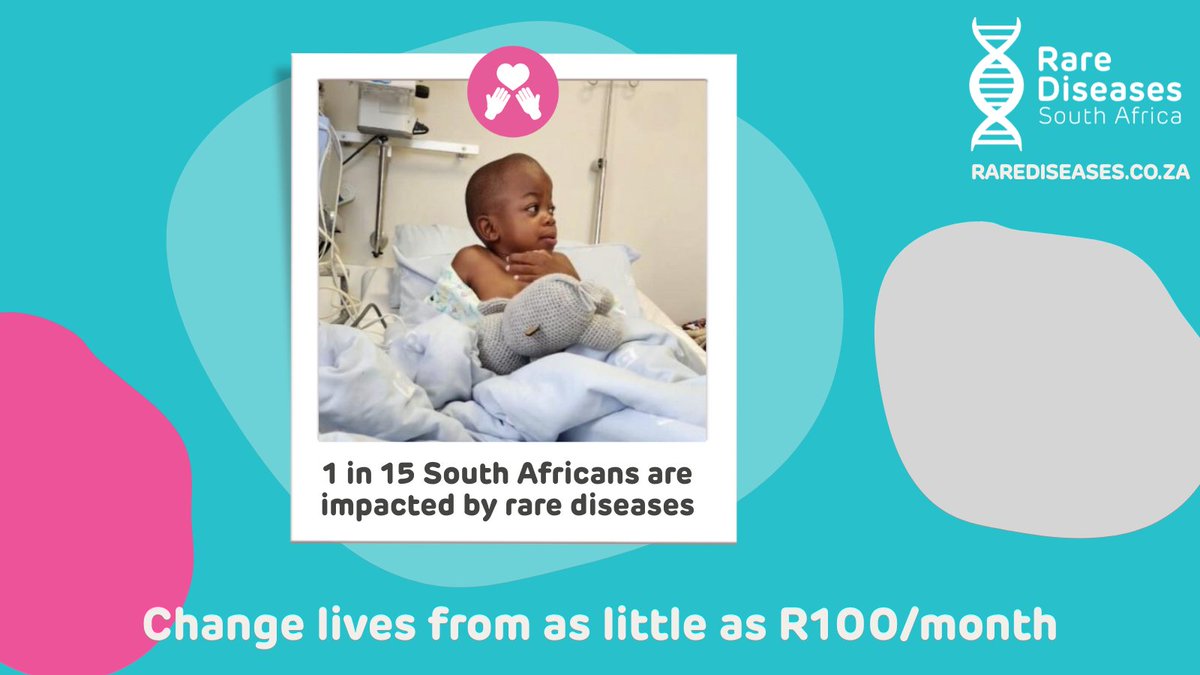 🧬 1 in 15 South Africans live with a rare disease.
Look around… someone close to you could be affected.
💙 Just R100/month helps fund consultations, transport &amp; meds.

Individuals, clubs, corporates - a better tomorrows start here:
👉 rarediseases.co.za/donate

#RareDiseaseSA