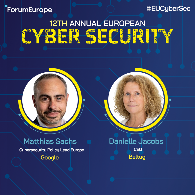 ForumEurope's tweet photo. Session 2 at #EUCyberSec: Strengthening the European Cybersecurity Market in the Age of Technological Competition.

With @Miguel_A_Canada (@INCIBE), Aura Salla (@Europarl_EN), Matthias Sachs (@Google), @daniellebeltug (Beltug), @rollisonj (@MicrosoftEU)

Mod.: @Iva_Tasheva (CYEN)