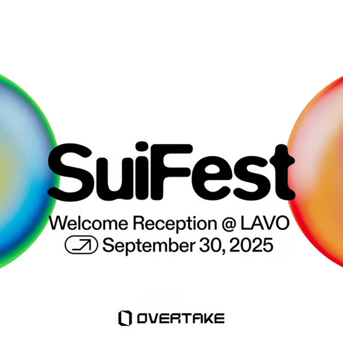 OVERTAKE is proud to sponsor the SuiFest Welcome Reception at #TOKEN2049.

An evening with the <a href="/SuiNetwork/">Sui</a>  community, builders, and industry leaders, where innovation meets celebration. Rooftop views, premium dining, and meaningful connections await.

September 30 | LAVO, Marina