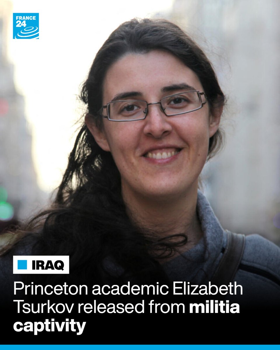 France24_en's tweet photo. 🇮🇶 Princeton academic Elizabeth #Tsurkov was released from captivity in #Iraq after more than two years of being held hostage by a Shiite militia.
Click here for more 👉https://t.co/E8q2rqXtUO https://t.co/V63Ct5c5NW
